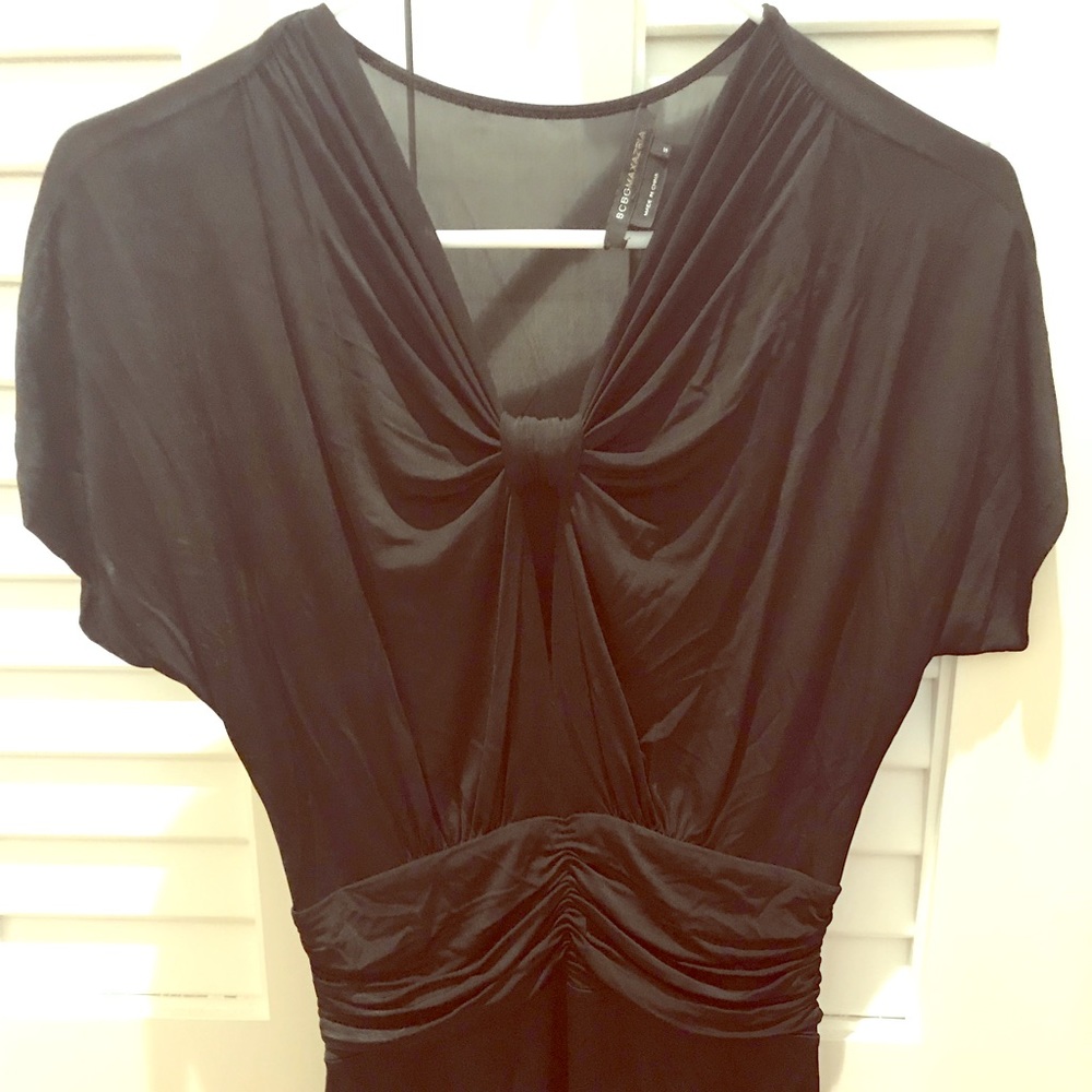 BCBG Short-Sleeved Black Top